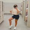 HeyNuts Workout Pro Biker Shorts 6", True Navy, XS view 3
