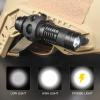 rdzzwxw Mini Zoomable Tactical Flashlight + Tactical Helmet Light with White Red IR LED Task Lamp view 2
