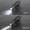 rdzzwxw Mini Zoomable Tactical Flashlight + Tactical Helmet Light with White Red IR LED Task Lamp view 4