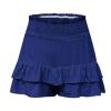 Lastesso Womens Shorts Dressy Casual Shorts for Women Trendy Cute Flowy Dance Shorts Ruched High Waisted Summer Vacation Shorts Comfy Cotton Short Pants view 4