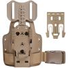 WGLILO Drop Flex Adapter and QLS 19 22 for Quick Locking System Kit, with Single Strap Leg Platform Polymer Leg Shroud for Gun Holsters, Tan view 2