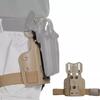 WGLILO Drop Flex Adapter and QLS 19 22 for Quick Locking System Kit, with Single Strap Leg Platform Polymer Leg Shroud for Gun Holsters, Tan view 4