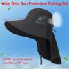 SagaSave 6 Colors Optional Fishing Hat Wide Brim Sun Protection Hat Outdoor UPF 50+ for Camping Hiking Travelling Fishing Cycling Kayaking and Other Outdoor Activities(Light Grey) view 3