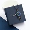 constantlife Circle of Life Dreamcatcher Cremation Jewelry for Ashes Stainless Steel Crystal Pendant Urn Necklace Keepsake Human Pet Memorial Gift for Women Men (Black-Blue) view 3