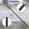 EUOKOK 30 Inch Rebar Stakes Heavy Duty 6 Pack Tent Stakes with Loop 1/2 Inch Diameter Tarp Pegs Tree Stakes and Supports Ground Anchors Garden Rope Fence Stakes for Outdoor Camping and Yard, Black view 2