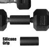 YCYU Dumbbell Grips Anti-slip Rubber Barbell Shoulder Pads Powerlifting Fat Hand Grips, Weightlifting Bodybuilding Home Workout (Black) view 4
