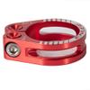 Bike Seat Post Clamp 27.2mm/28.6mm/31.8mm/34.9mm, Aluminium Alloy Bike Quick Release Seatpost Collar Hollow Lock Seatpost Clamp For Mountain Bike, Seat Tube Clip (31.8 red) view 2