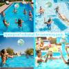 Soft Volleyball Official Size 5 for Indoor Outdoor Beach Sand Play Pool Gym Training, Soft Touch Thicker PU Volleyball with1 Ball Pump & 1 Air Needles for Adult and Family (Green White) view 2