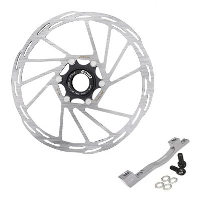 BUCKLOS Titanium PM Front Rear 203mm Disc Brake Caliper Mount Adapter Gear Parts Accessories with IIIPRO 203mm Bike Centerlock Disc Brake Rotor