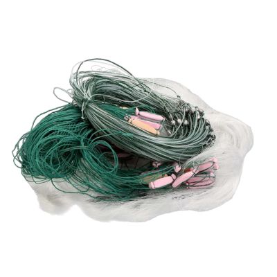 Gill Net Fish Network 25m 3 Layers Fish Net Monofilament Fishing Fish Gill Net with Float Fishing Trap fishing throw net(Size 2 4cm)