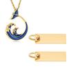 AIWENXI Ocean wave Urn Necklaces for Ashes Cremation Jewelry Whale Tail Stainless Steel Urns Necklaces Pendant Waves Memorial Locket Keepsakes Jewelry for Men Women view 3