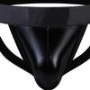 JEsilunmaMY Mens Leather Jockstrap with Garter Low Rise Bulge Pouch G-String Thongs Hollow Out Athletic Supporters Underpants (Black-5PC,Large) view 4
