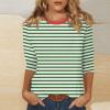 3/4 Sleeve Tunic Tops Womens Cotton Tops Mint Green Shirts Business Casual Tops for Women Cotton Shirts for Women Loose Fit Women's Blouse Staple Tees for Women 3 Pack view 2