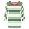3/4 Sleeve Tunic Tops Womens Cotton Tops Mint Green Shirts Business Casual Tops for Women Cotton Shirts for Women Loose Fit Women's Blouse Staple Tees for Women 3 Pack view 4