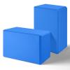 2026 Biguphate 2 Pack 3x6x9IN EVA Foam Yoga Block Supportive Latex-Free, Non-Slip Exercise Blocks for Pilates, Meditation, Balance, Stretching and Deep Poses (Blue) view 1