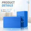 2026 Biguphate 2 Pack 3x6x9IN EVA Foam Yoga Block Supportive Latex-Free, Non-Slip Exercise Blocks for Pilates, Meditation, Balance, Stretching and Deep Poses (Blue) view 2