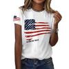 NineFit Basics in God We Trust Flag Shirt Loves Jesus and America Too Shirt in God We Trust Tee Shirt V Neck T Shirt for Women Funny, Medium, White view 1