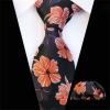 Cromoncent Men's Stylish Business Dress Shirt and Tie Combo,Long Sleeve,Stretchable,Trendy Designs,Breathable,Orange Lower,L view 2