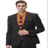 Cromoncent Men's Stylish Business Dress Shirt and Tie Combo,Long Sleeve,Stretchable,Trendy Designs,Breathable,Orange Lower,L view 3