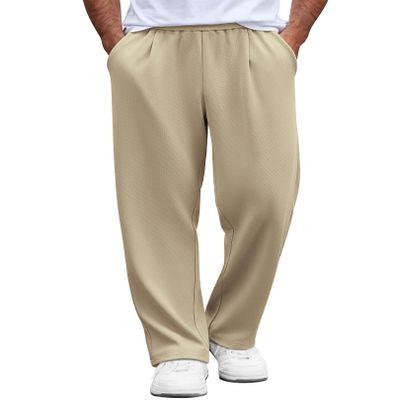 COOFANDY Mens Casual Sweatpants Open Bottom Lounge Pants Lightweight Baggy Workout Yoga Track Pants Khaki