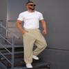 COOFANDY Mens Casual Sweatpants Open Bottom Lounge Pants Lightweight Baggy Workout Yoga Track Pants Khaki view 4