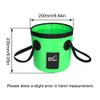 TopHomer Collapsible Bucket with Handle Portable Camping Bucket 12L Outdoor Fishing Water Folding Bucket for RVing, Camping, Hiking, Boating, Backpacking(Light Blue and Orange) view 2