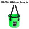 TopHomer Collapsible Bucket with Handle Portable Camping Bucket 12L Outdoor Fishing Water Folding Bucket for RVing, Camping, Hiking, Boating, Backpacking(Light Blue and Orange) view 4