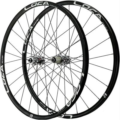 Bicycle Wheel Set for Mountain Bike 26"/27.5"/29" Double Wall Rims Disc Brake 8 9 10 11 12 Speed Cassette QR Wheel 24H D,29in