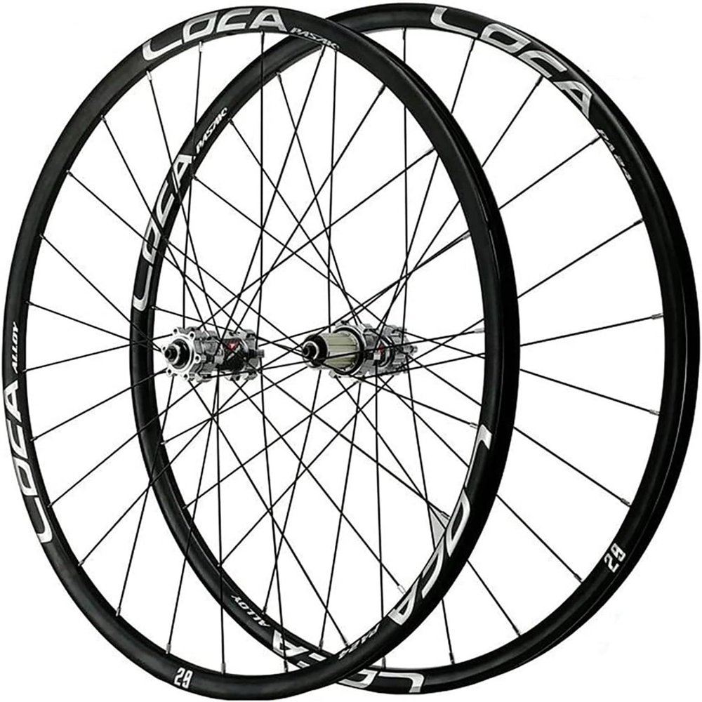 Bicycle Wheel Set for Mountain Bike 26"/27.5"/29" Double Wall Rims Disc Brake 8 9 10 11 12 Speed Cassette QR Wheel 24H D,29in