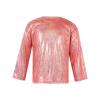 iiniim Kids Girls Shiny Metallic Jazz Hip Hop Dance T-Shirt Long Sleeve Loose Tops for Stage Club Party Costume Red 17-18 Years view 1