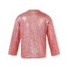 iiniim Kids Girls Shiny Metallic Jazz Hip Hop Dance T-Shirt Long Sleeve Loose Tops for Stage Club Party Costume Red 17-18 Years view 2