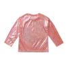 iiniim Kids Girls Shiny Metallic Jazz Hip Hop Dance T-Shirt Long Sleeve Loose Tops for Stage Club Party Costume Red 17-18 Years view 4