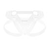 JEsilunmaMY Men's Mesh Jockstrap Underwear Low Rise Breathable Supporter Jock Straps Hollow Out Pouch Underpants Thong (White-1PC,XX-Large) view 4