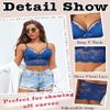Avidlove Lace Bralettes for Women Camisole Lingerie Trim Tank Top (Blue, Small) view 3