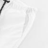 GLEAMING GRAIN Toddler Boys Shorts Cotton Shorts with Drawstring Casual Elastic Waist Shorts for Boys or Girls 2-7 Years White view 2