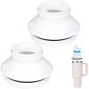 Water Bottle Adapter for Stanley 40oz Quencher Tumbler to Cirkul, Lid Cap Converter Accessories, BPA Free Plastic, Food Grade Silicone Gasket Leakproof (for 40oz-White-2Pcs) view 1