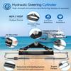 150HP Hydraulic Outboard Steering Kit - 6.9 Mpa/1000 psi Working Pressure, 409.7 kgf Output Force, Complete Boat Marine System for Singlem Built-in 2-Way Lock Cylinder, 150 HP Helm Pump, 26ft Hose view 3