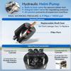 150HP Hydraulic Outboard Steering Kit - 6.9 Mpa/1000 psi Working Pressure, 409.7 kgf Output Force, Complete Boat Marine System for Singlem Built-in 2-Way Lock Cylinder, 150 HP Helm Pump, 26ft Hose view 4
