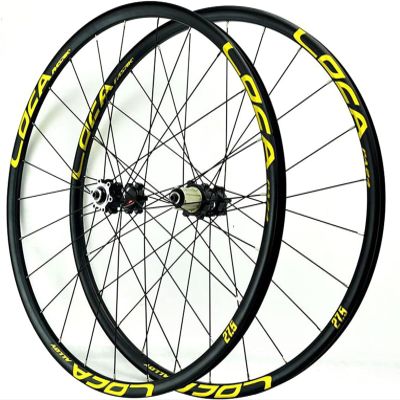 Bicycle Wheel Set for Mountain Bike 26"/27.5"/29" Double Wall Rims Disc Brake 8 9 10 11 12 Speed Cassette QR Wheel 24H B,26in