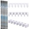 Yousoontic Hockey Stick Holder Wall Mount, 1-6 Stick Capacity, Ice and Field Hockey Organizer (Decor & Storage 2-in-1) for Home Garage Room Office Sports Decoration(10 Inch,White,1 Pc) view 1