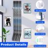 Yousoontic Hockey Stick Holder Wall Mount, 1-6 Stick Capacity, Ice and Field Hockey Organizer (Decor & Storage 2-in-1) for Home Garage Room Office Sports Decoration(10 Inch,White,1 Pc) view 3