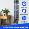 Yousoontic Hockey Stick Holder Wall Mount, 1-6 Stick Capacity, Ice and Field Hockey Organizer (Decor & Storage 2-in-1) for Home Garage Room Office Sports Decoration(10 Inch,White,1 Pc) view 4