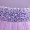 Baby Girls Princess Dress Sequins Bowknot Dress Kids Puff Sleeve Birthday Pageant Wedding Tutu Gown Dress (Purple, 6-7 Years) view 4