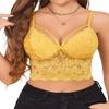 Avidlove Lace Bralette for Women Camisole Lingerie Trim Tank Top (Yellow, Small) view 1