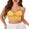 Avidlove Lace Bralette for Women Camisole Lingerie Trim Tank Top (Yellow, Small) view 2
