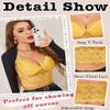 Avidlove Lace Bralette for Women Camisole Lingerie Trim Tank Top (Yellow, Small) view 3