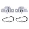 Luzhengyang Heavy Duty Metal Hanger Set Swing Porch Hook Hardware - 11,000lbs Capacity - Easy Installation - Perfect for Playsets, Swings, Hammocks - Includes Carabiners - Silver view 1