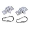 Luzhengyang Heavy Duty Metal Hanger Set Swing Porch Hook Hardware - 11,000lbs Capacity - Easy Installation - Perfect for Playsets, Swings, Hammocks - Includes Carabiners - Silver view 3