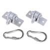 Luzhengyang Heavy Duty Metal Hanger Set Swing Porch Hook Hardware - 11,000lbs Capacity - Easy Installation - Perfect for Playsets, Swings, Hammocks - Includes Carabiners - Silver view 4
