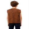 YONGHS Kids Boys Girls Gothic Suit Vest Medieval Steampunk V-Neck Sleeveless Lace-Up Dressy Waistcoat Dark Brown 4 Years view 4
